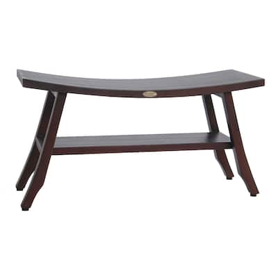 DecoTeak Satori 34-Inch, Teak Shower Bench, Wooden Bench, Bathroom Bench, Shower Seats for Adults, Teak Shower Stool