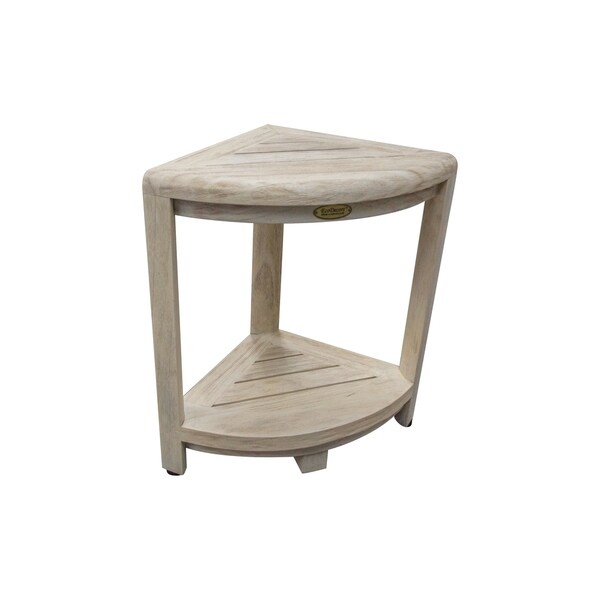 teak corner shower bench