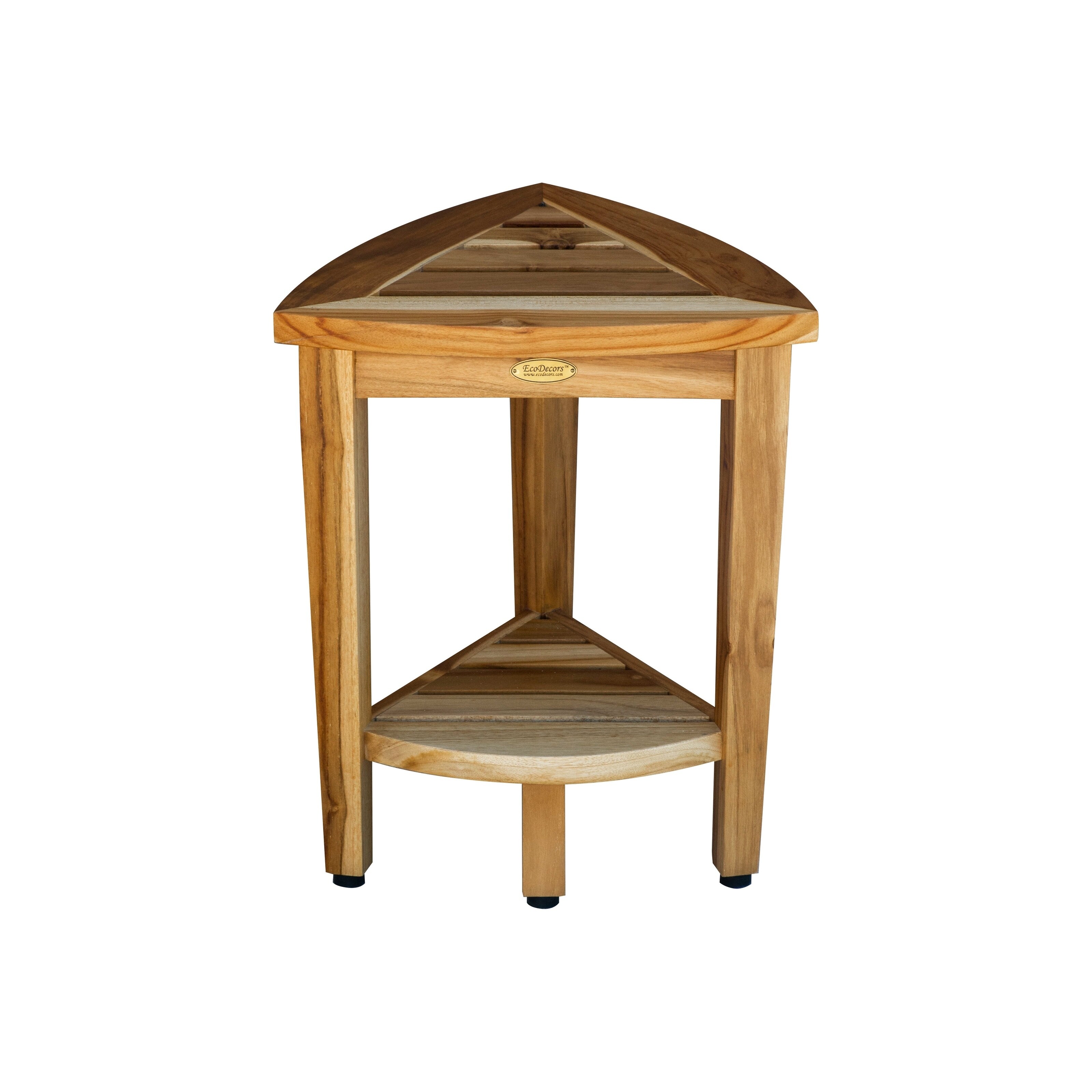 corner teak stool