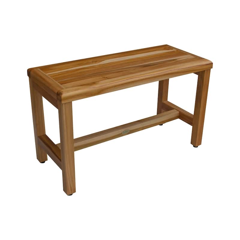 EcoDecors Eleganto 30" Solid Teak Shower Bench - EarthyTeak Finish
