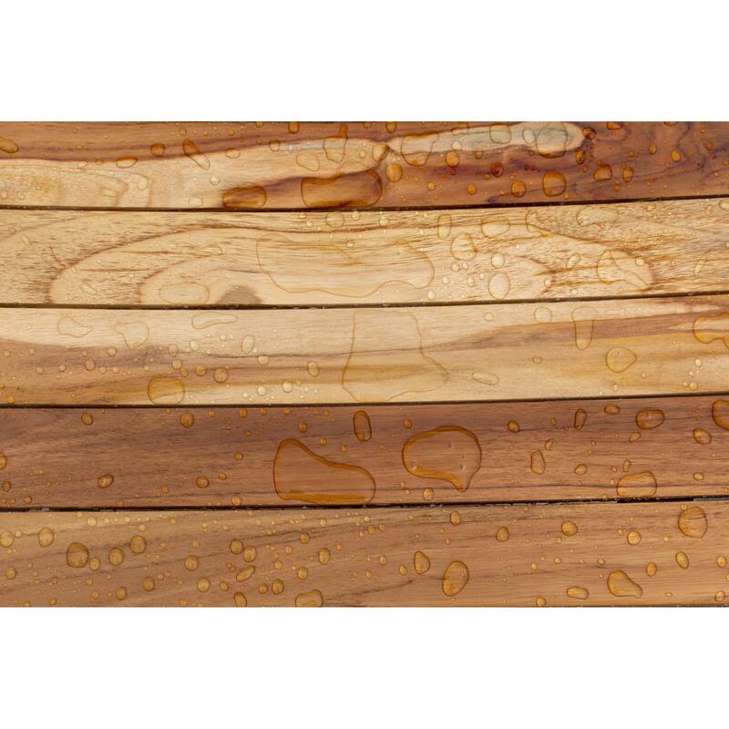 EcoDecors Satori Natural Teak Wood Shower & Bathroom Bench with Storage Shelf 28-inches wide x 18-inches High