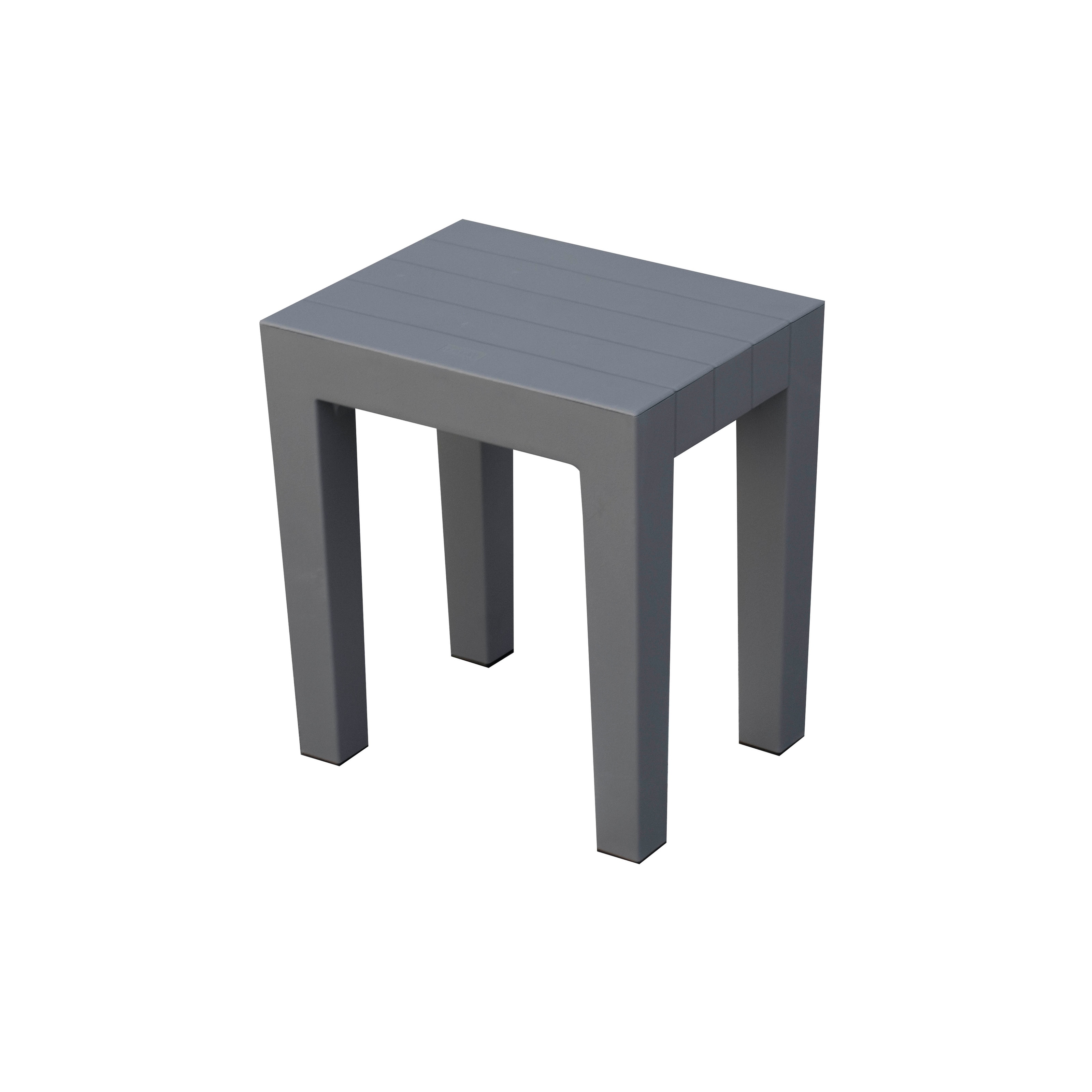 DesignByIntent Recyclable Polypropylene Indestructible Shower Stool Laughing Gull Gray Color 0c4ec7b5 46a2 49ea a5dc ac8329672bcf