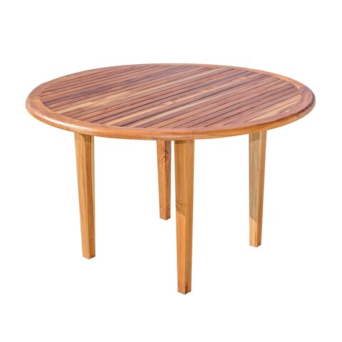 EcoDecors Oasis 48" Round Solid Teak Dining Table