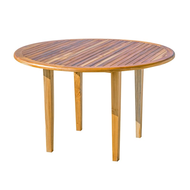 EcoDecors Oasis 48" Round Solid Teak Dining Table