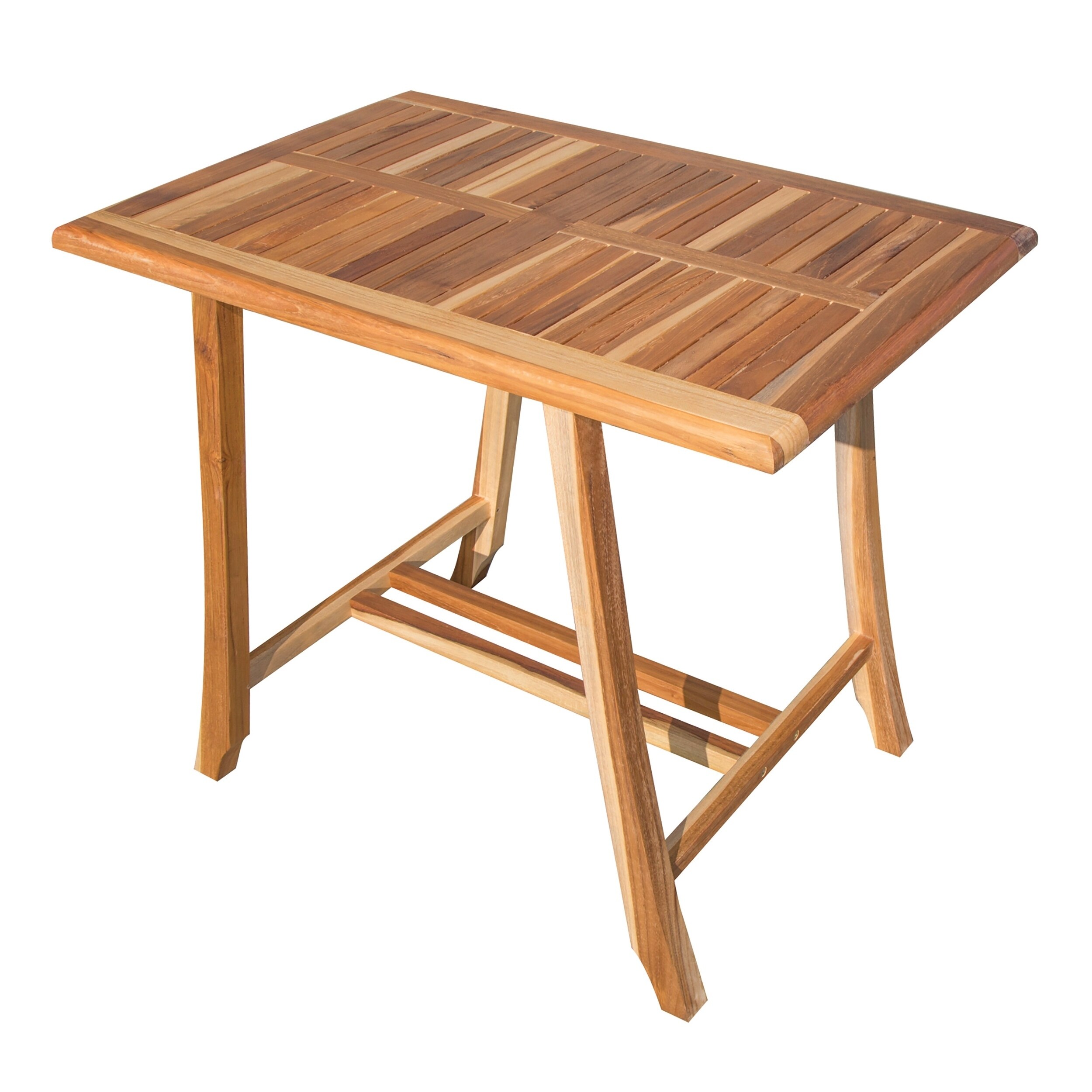 Shop Ecodecors Satori 35 Solid Teak Patio Dining Table Earthyteak Finish Overstock 28301171
