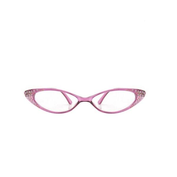 Shop Rhinestone Colorful Cat Eye Reading Glasses Crystal Purple