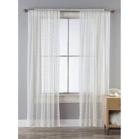 Porch Den Claudia Sheer Diamond Lace Curtain Panels Set Of 2 Overstock 28301331