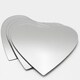 preview thumbnail 32 of 34, Small Decorative Wall Self Adhesive Shaped Mirrors - Set of 4 Heart