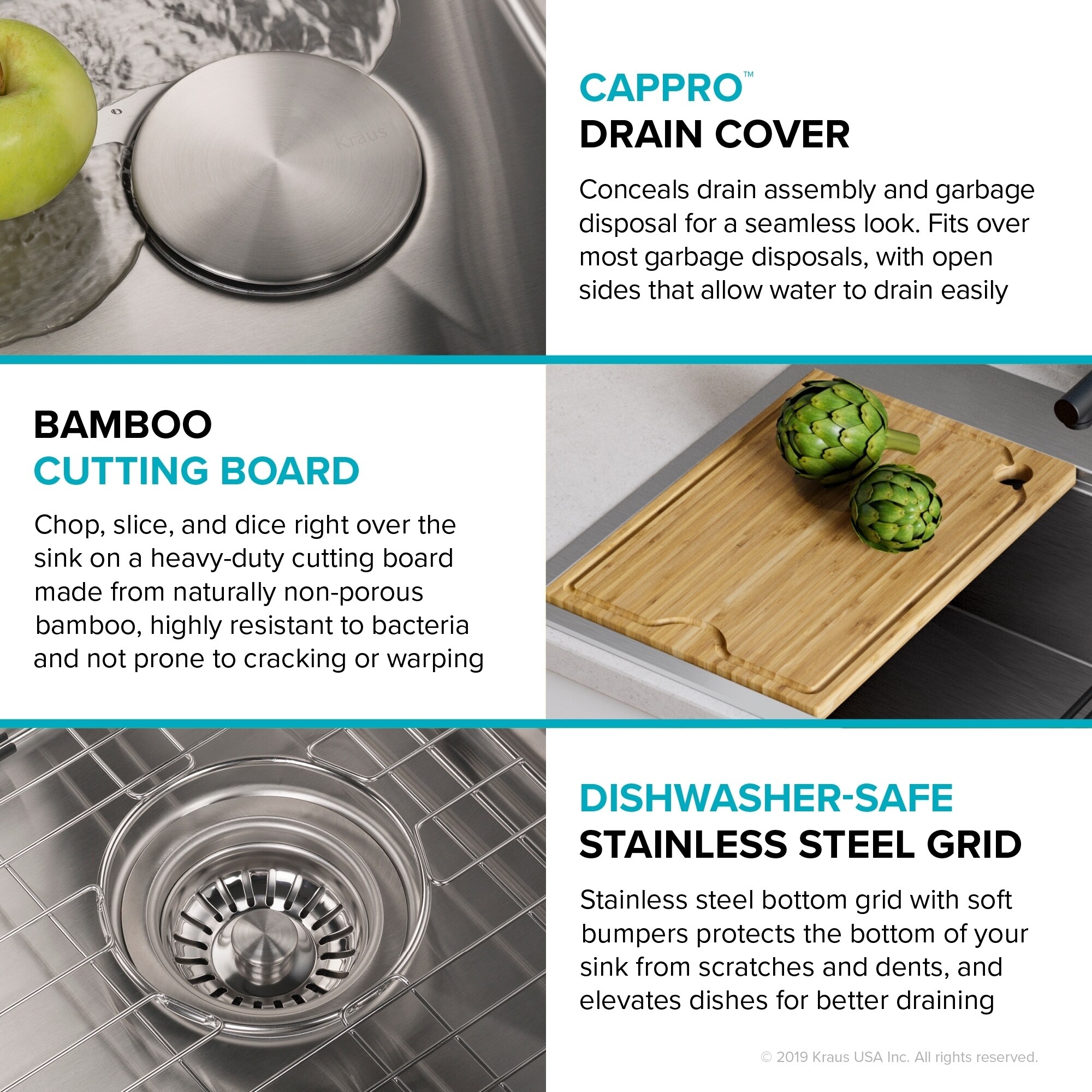 Shop Kraus Kore Workstation Drop In Stainless Steel Kitchen Sink