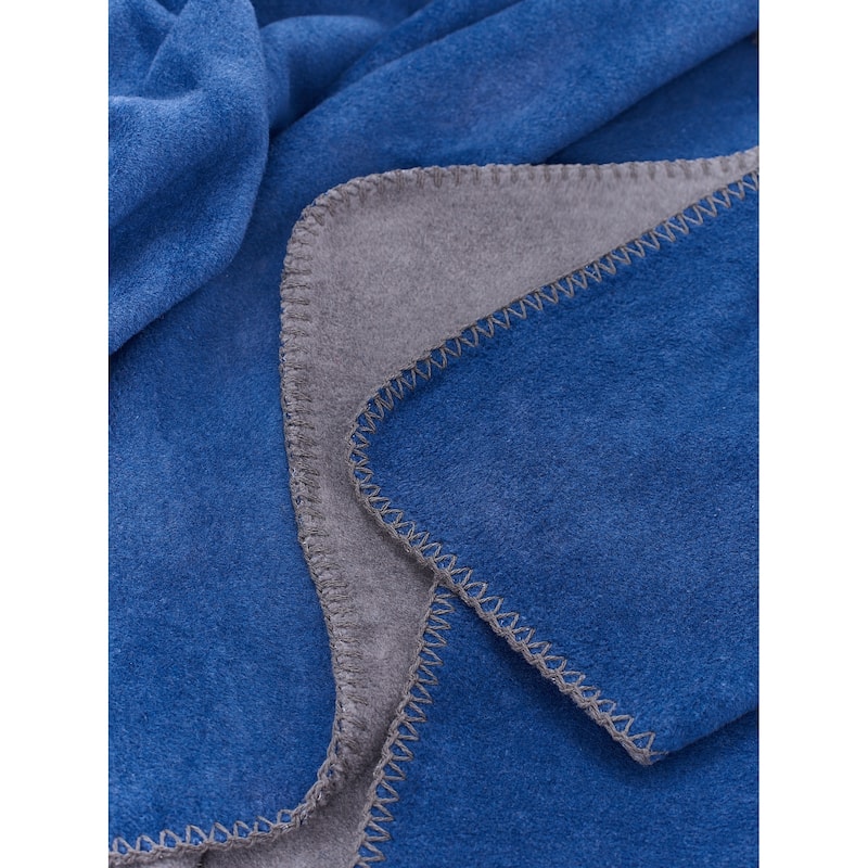 Reversible Luxury Cotton Blend Throw Blanket