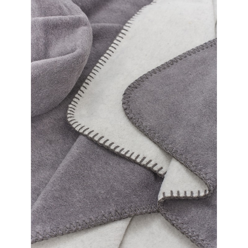 Reversible Luxury Cotton Blend Throw Blanket