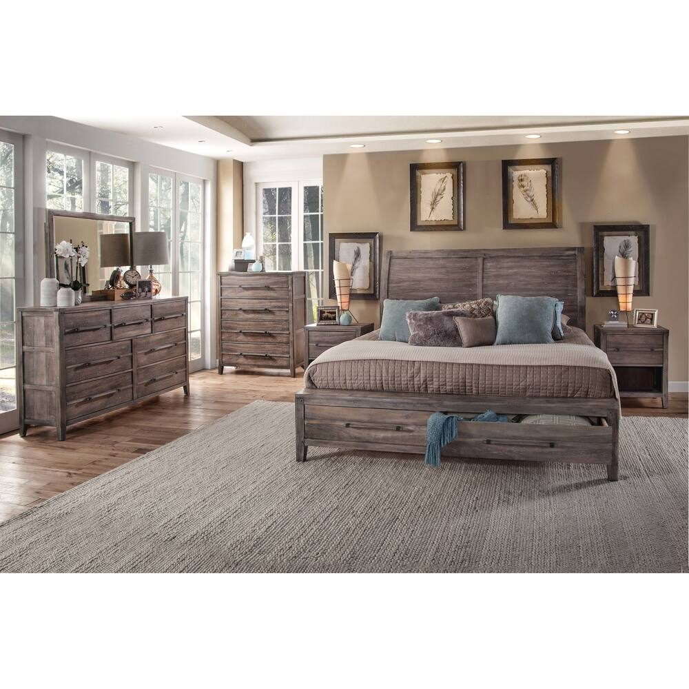 Asher 6-Piece Rustic Modern Bedroom Set