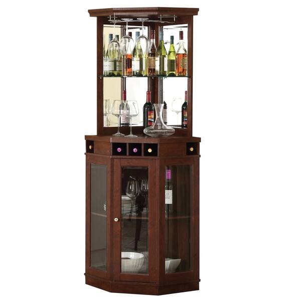 Shop Home Source Arms Corner Wine Storage Bar Unit Overstock 28302235
