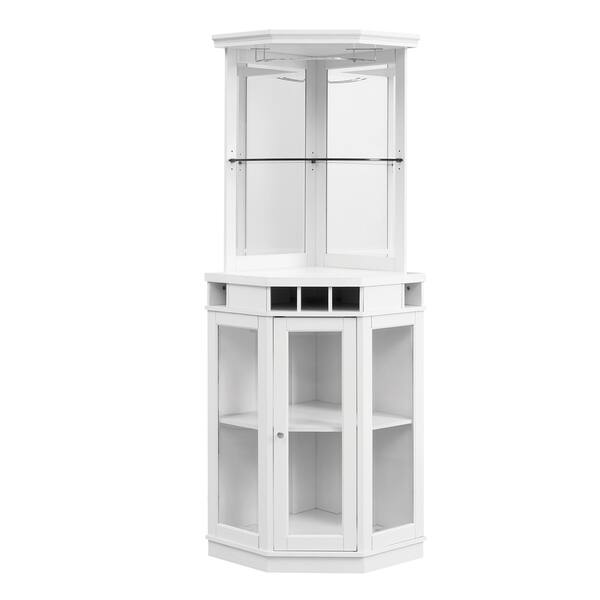Shop Home Source Arms Corner Wine Storage Bar Unit Overstock 28302235