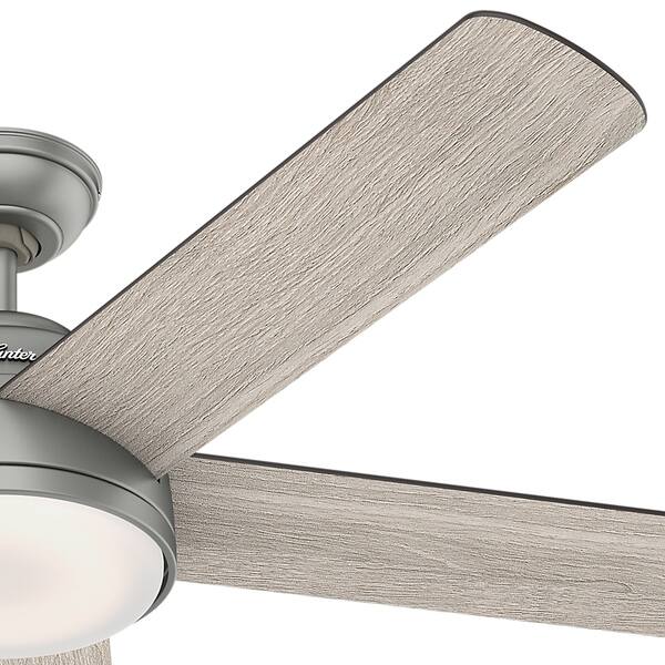 Shop Hunter 54 Wifi Romulus Matte Silver Ceiling Fan With Led