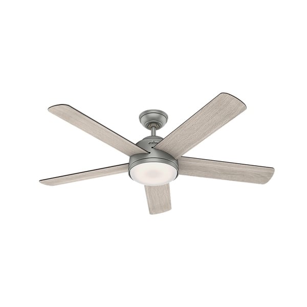 Shop Hunter 54 Wifi Romulus Matte Silver Ceiling Fan With