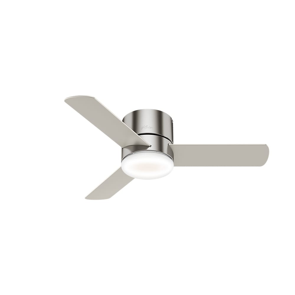 Shop Hunter 44 Minimus Brushed Nickel Ceiling Fan With Led Light