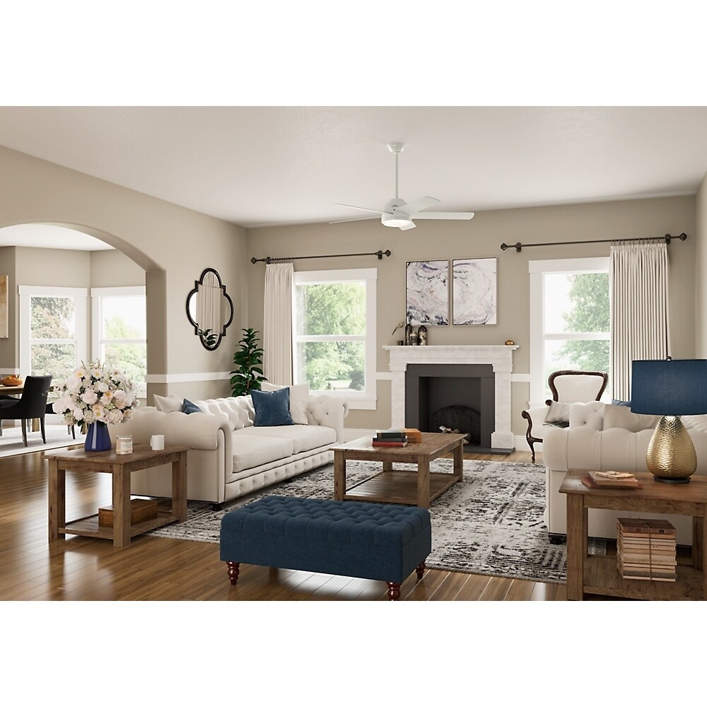 Shop Hunter 54 Wifi Romulus Fresh White Ceiling Fan With Led