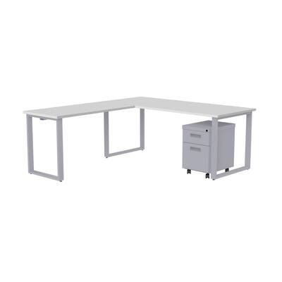 Marvel Aire 72" X 30" Desk w/ 48" X 24" Return & Mobile Pedestal
