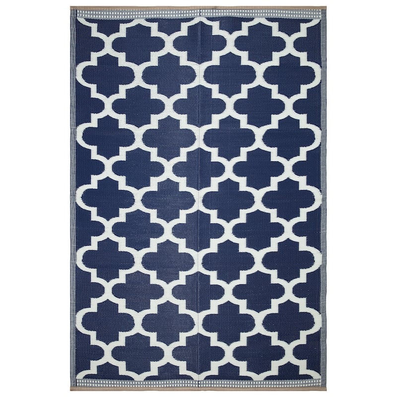Lightweight Indoor Outdoor Reversible Area Rug - 5.9 x 8.9 Feet -Trellis - 5.9 x 8.9 - 5.9 x 8.9
