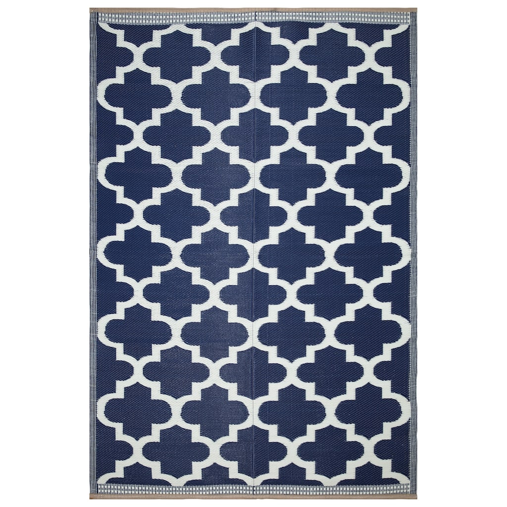 Lightweight Indoor Outdoor Reversible Area Rug - 5.9 x 8.9 Feet -Trellis - 5.9 x 8.9 - 5.9 x 8.9