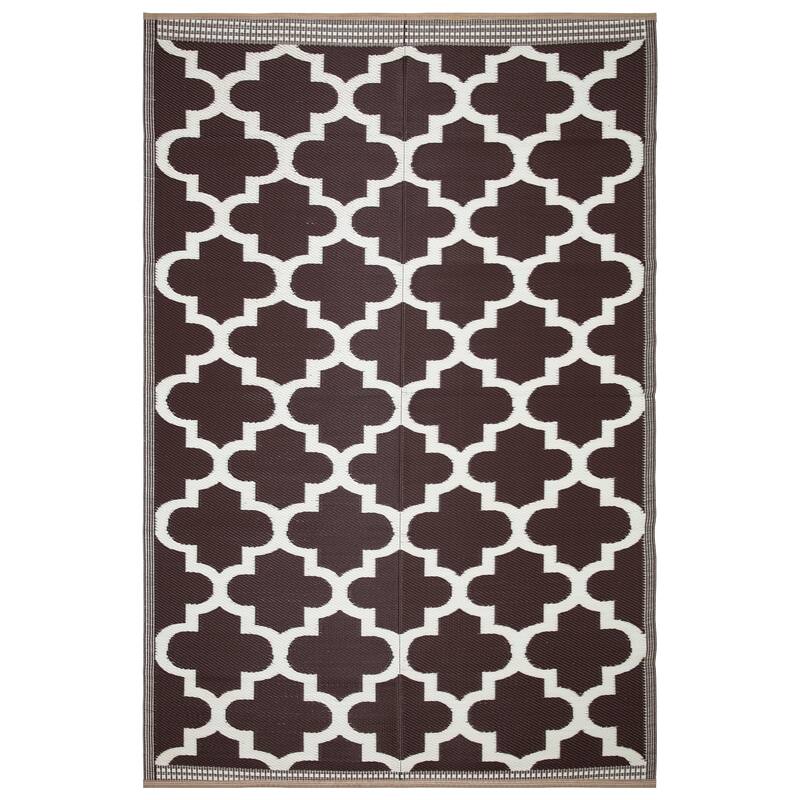 Lightweight Indoor Outdoor Reversible Area Rug - 5.9 x 8.9 Feet -Trellis - 5.9 x 8.9 - 5.9 x 8.9