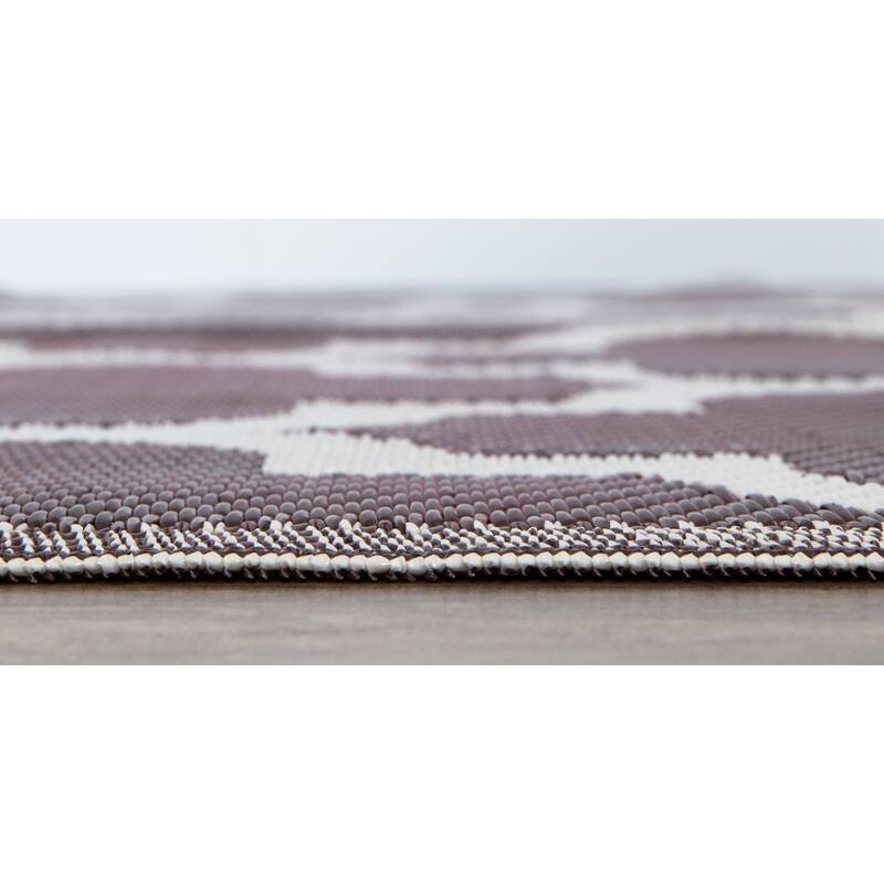 Lightweight Indoor Outdoor Reversible Area Rug - 5.9 x 8.9 Feet -Trellis - 5.9 x 8.9 - 5.9 x 8.9