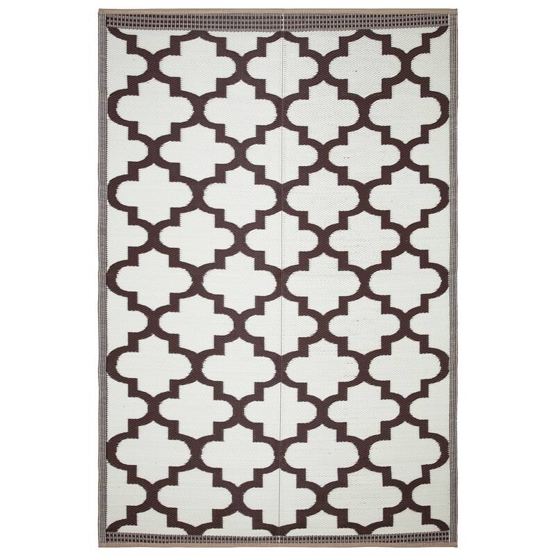 Lightweight Indoor Outdoor Reversible Area Rug - 5.9 x 8.9 Feet -Trellis - 5.9 x 8.9 - 5.9 x 8.9