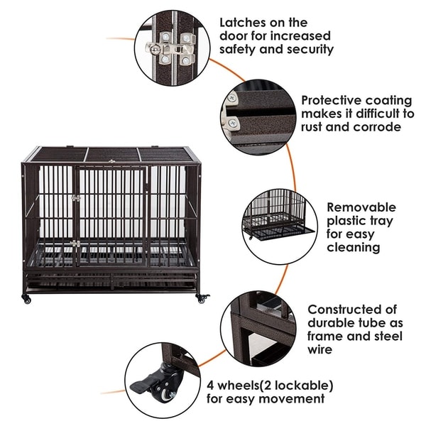 heavy duty plastic dog crate