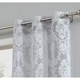 preview thumbnail 6 of 12, Gracewood Hollow Kulenovic Knitted Lace Medallion Curtain with Scalloped Bottom