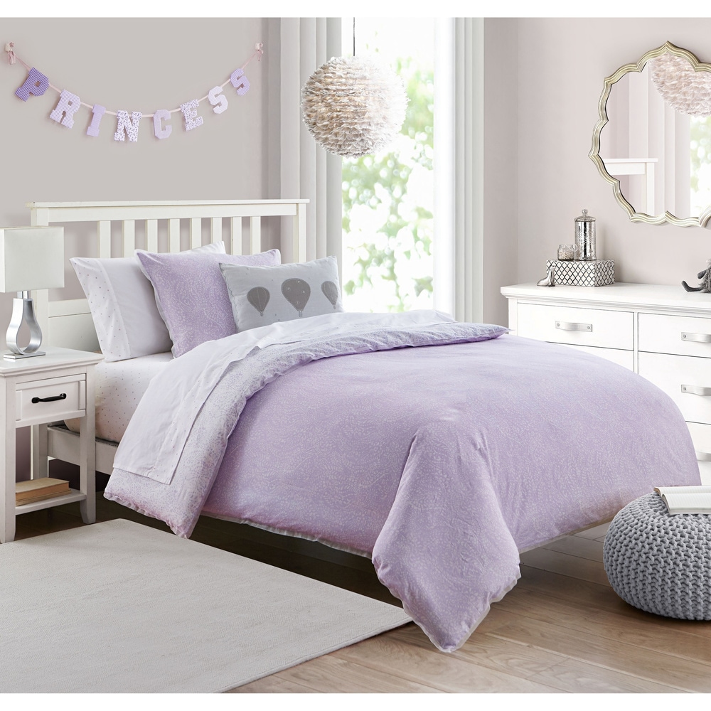 girls purple comforter set