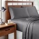 preview thumbnail 14 of 17, Brielle Home Viscose from Bamboo Sateen Bed Sheet Set Charcoal - Full