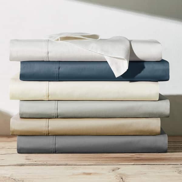 slide 2 of 19, Brielle Home Viscose from Bamboo Sateen Bed Sheet Set