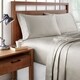 preview thumbnail 11 of 17, Brielle Home Viscose from Bamboo Sateen Bed Sheet Set Silver - Full