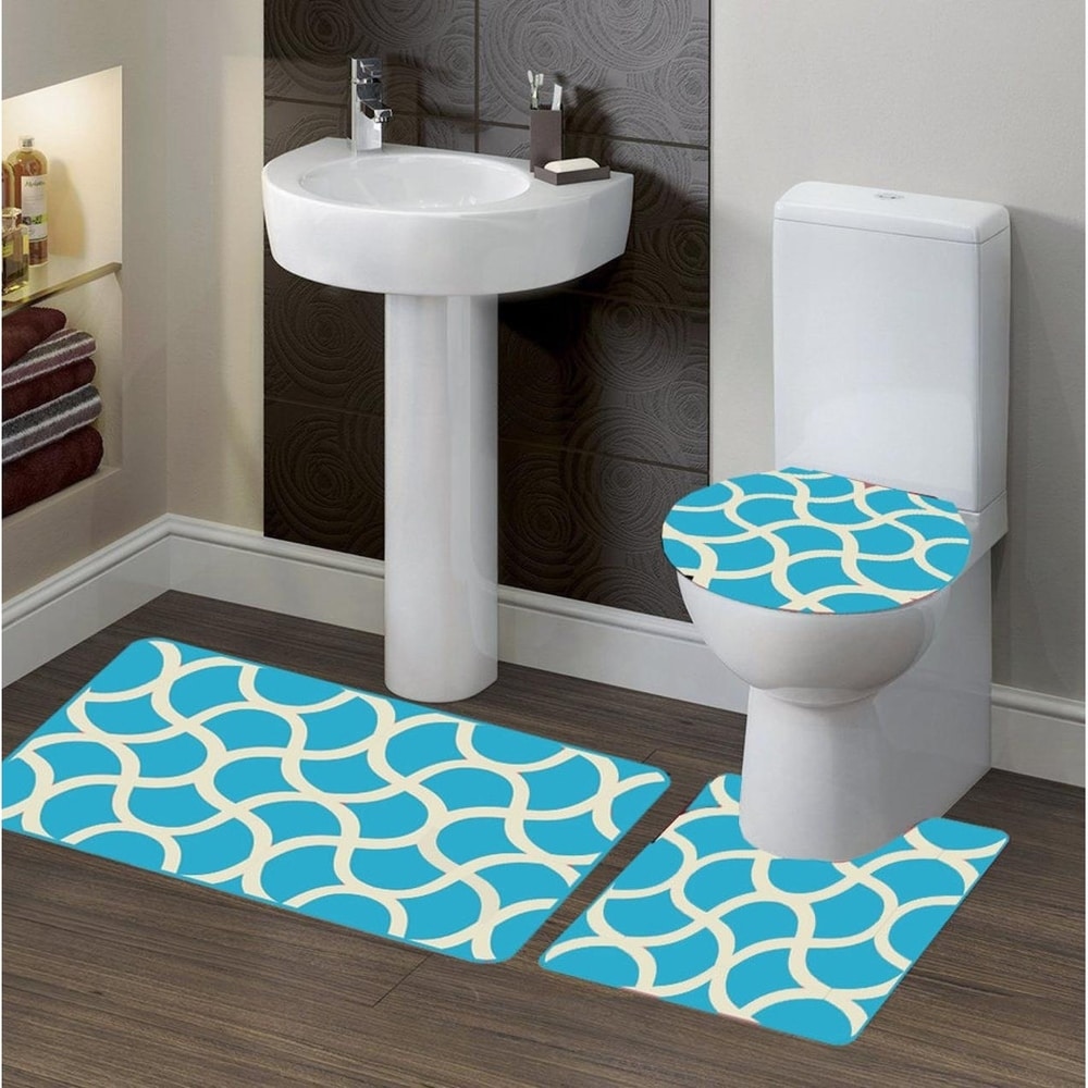 aqua bath mat set