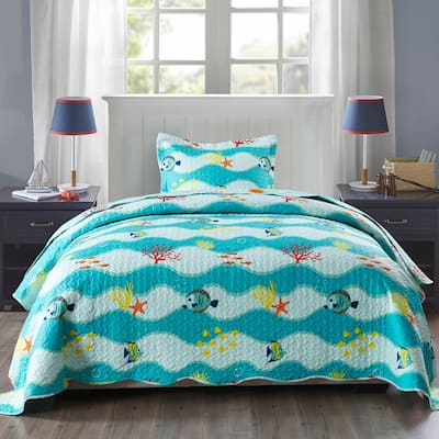 Porch & Den Lumbee Aquatic Quilt Set