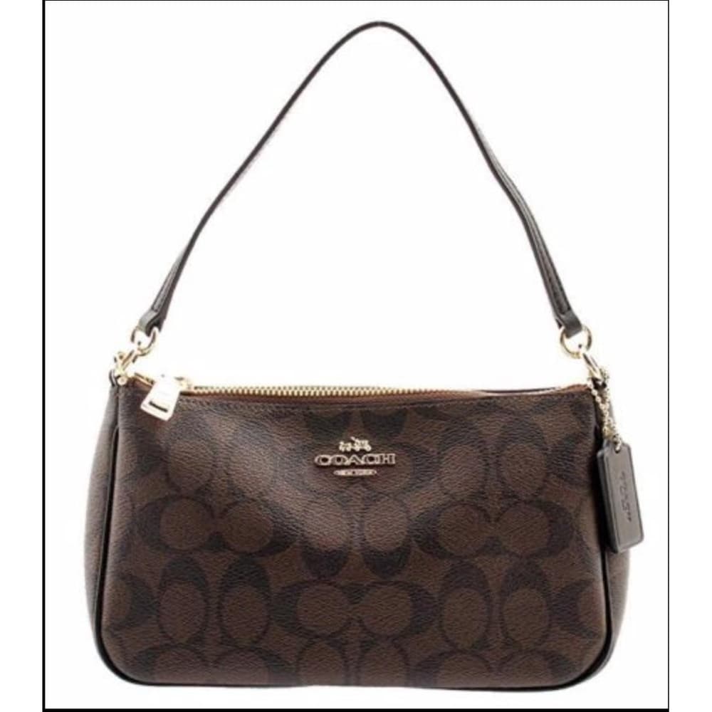 coach top handle pouch