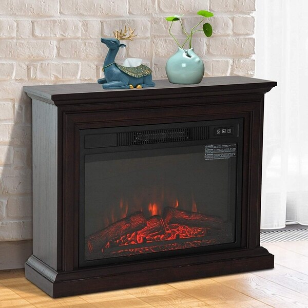 HOMCOM 1400W Freestanding LED Electric Fireplace Heater