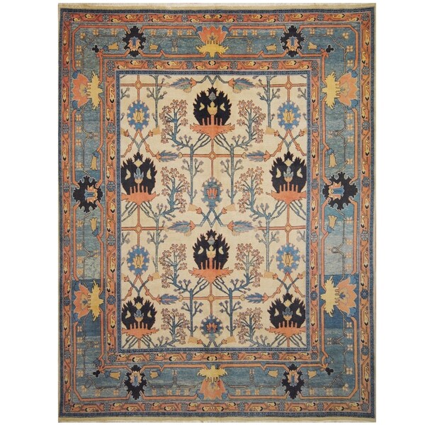 Handmade One-of-a-Kind Mahal Wool Rug (India) - 9'9 x 12'7