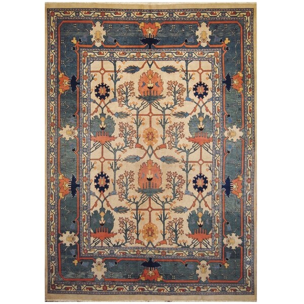 Handmade One-of-a-Kind Mahal Wool Rug (India) - 9'9 x 13'6