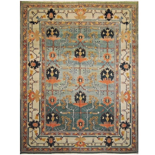 Handmade One-of-a-Kind Mahal Wool Rug (India) - 9'7 x 12'4