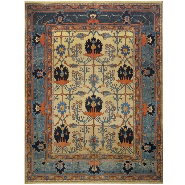 Handmade One-of-a-Kind Mahal Wool Rug (India) - 9'6 x 12'9