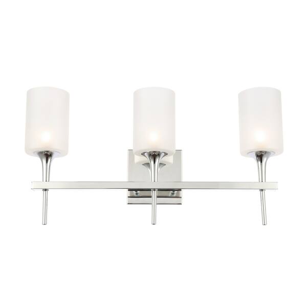 slide 2 of 8, Woodbridge Lighting Chelsea 3-light Bath w/LED Opal Cylinder Glass