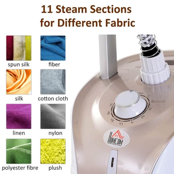 Shop Homcom 1350 Watt Upright Garment Steamer With Stand On Sale