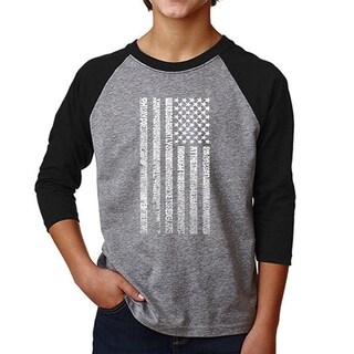 LA Pop Art California Bear Girls Long Sleeve Word Art T-Shirt