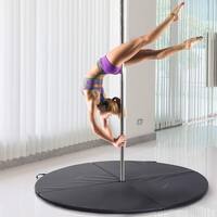 Soozier Round Folding Portable Pole Dance Crash Mat - Black