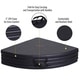 Soozier Round Folding Portable Pole Dance Crash Mat - Black - Thumbnail 1