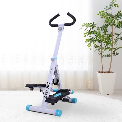 Soozier Adjustable Twist Stepper Aerobic Ab Exercise Machine - White