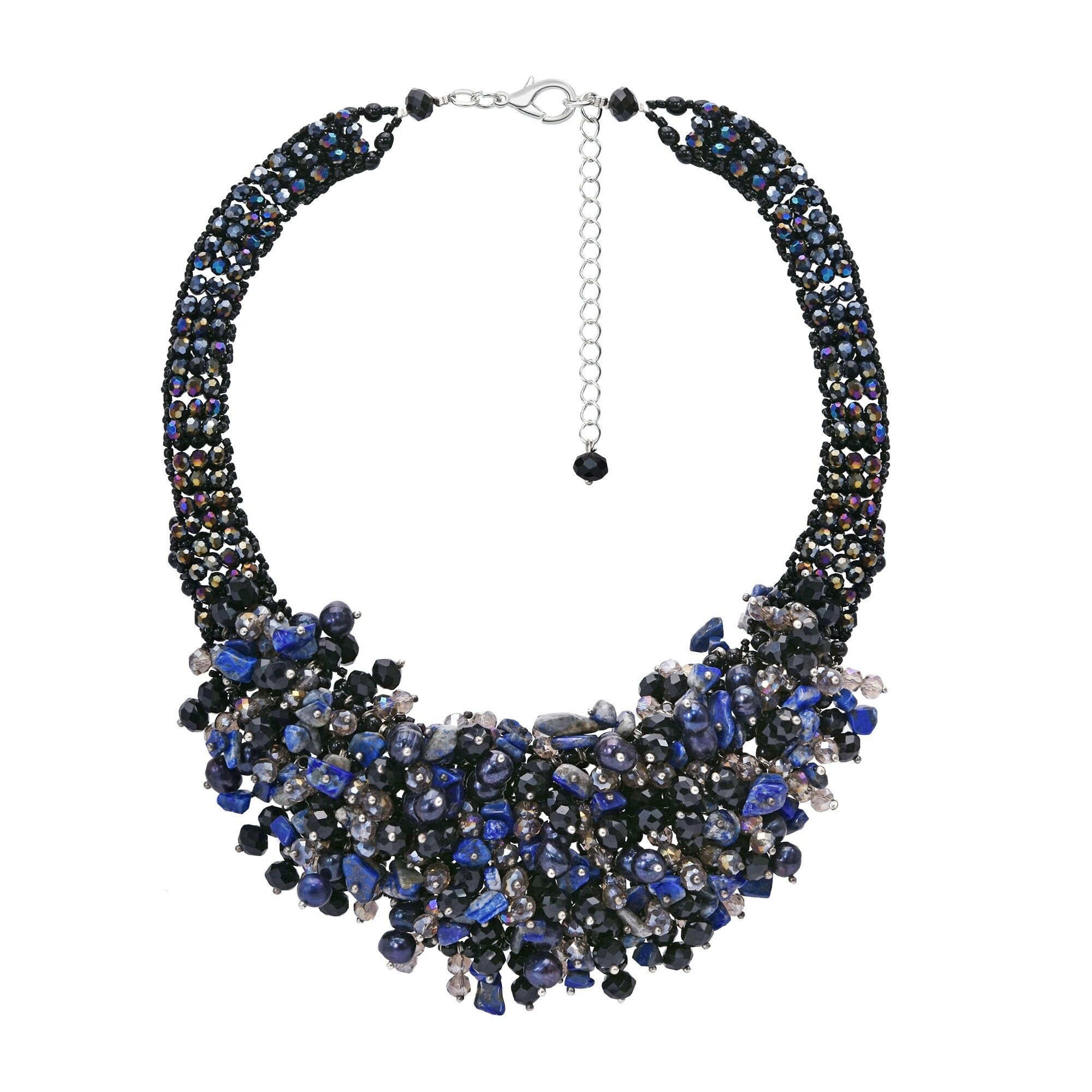 cobalt blue statement necklace