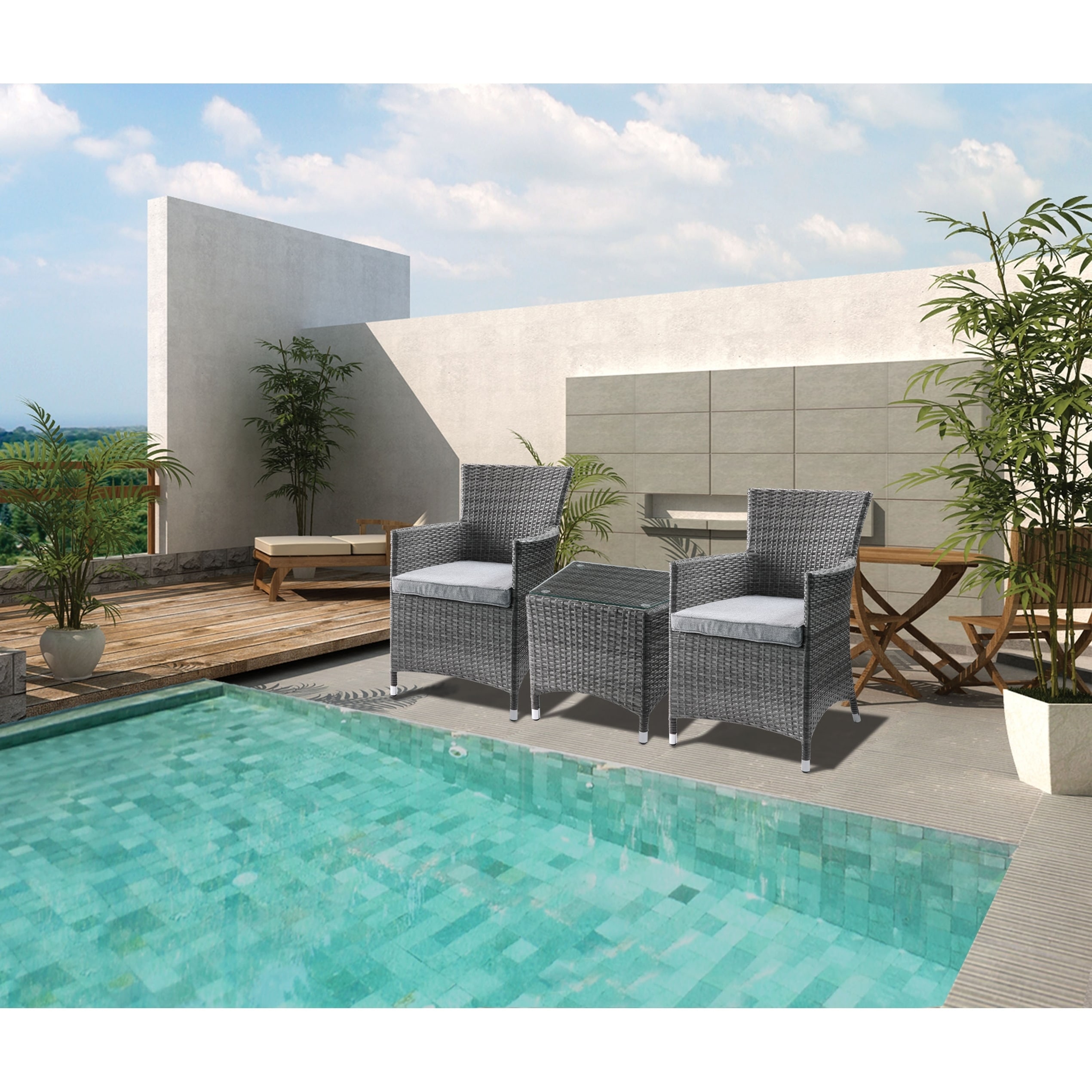 patio two chairs and table